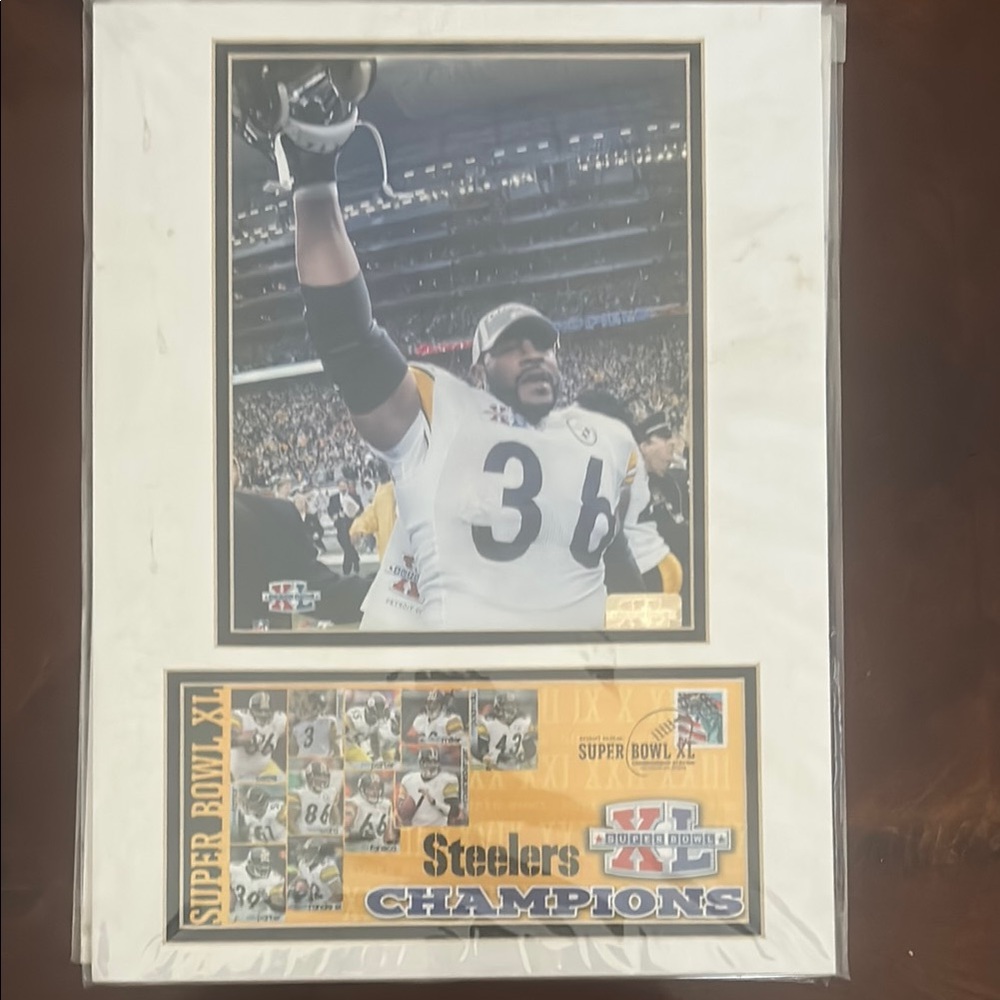 Steelers Champions Picture Frame - Black and White